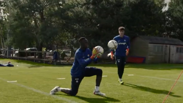 Chelsea goalkeeper Edouard Mendy returns to training after knee injury