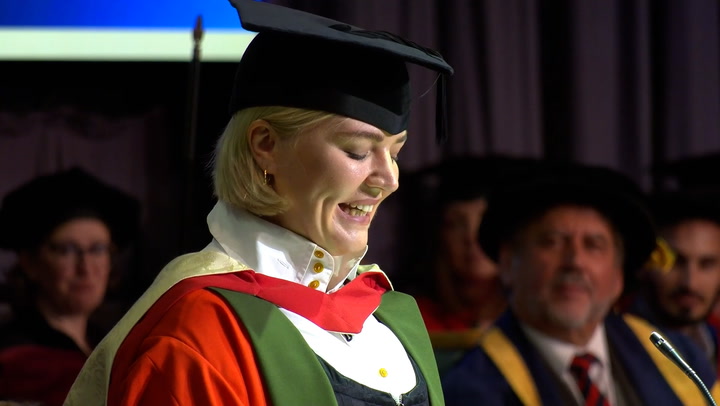 Self Esteem gives emotional speech as she accepts honorary doctorate at University of Sheffield
