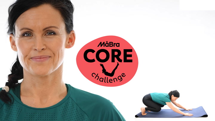 Måbra Core Challenge – se övningen grodan med planka