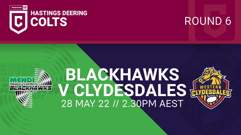 Townsville Blackhawks U21 - HDC v Western Clydesdales - HDC