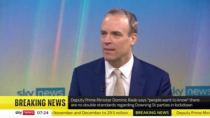 Dominic Raab briefly admits No 10 event was a ‘party’ before backtracking