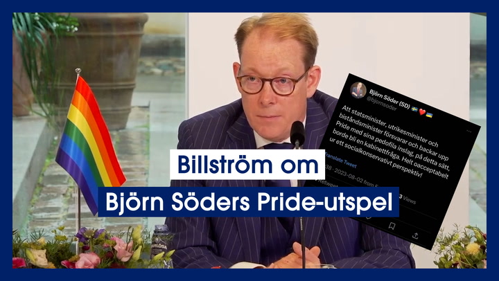 Billström om Björn Söders Pride-utspel