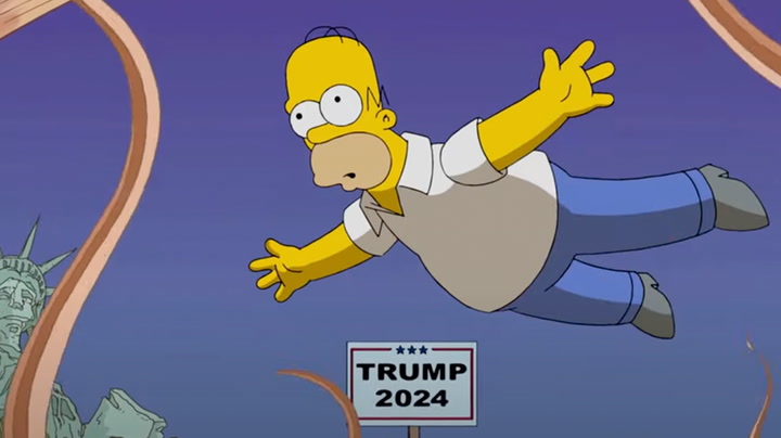 Simpsons scene shows Donald Trump running for president again in latest correct prediction