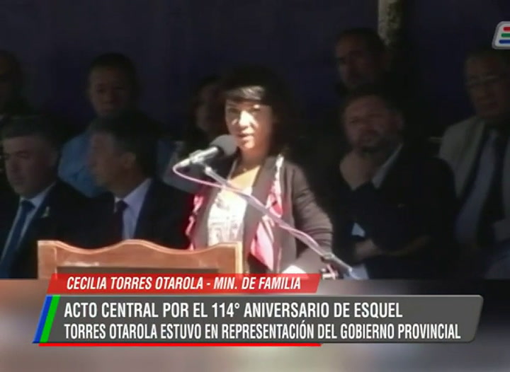 Cecilia Torres Otarola es abucheada durante el 114º aniversario de Esquel - Fuente: Canal4ETC