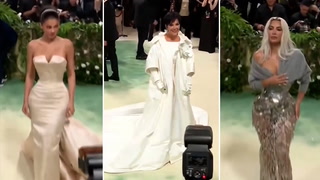  Watch: Kim Kardashian arrives at Met Gala in tiny silver corset