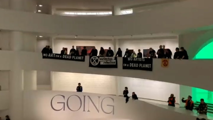 231120-new York's Guggenheim 'Shut Down' By Extinction Rebellion Protesters-