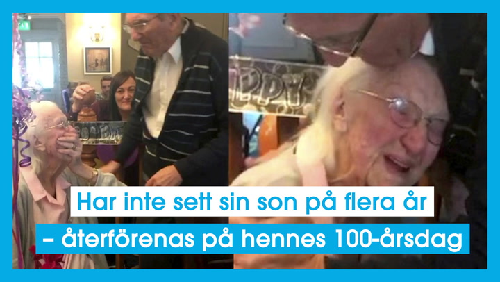 Har inte sett sin son på flera år – återförenas på hennes 100-årsdag