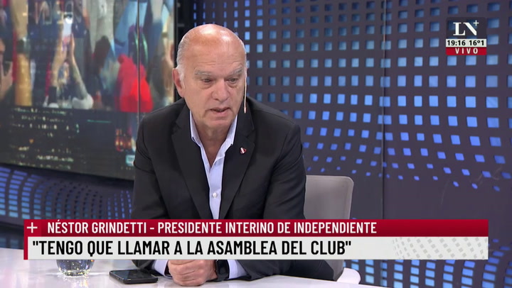 Néstor Grindetti habló sobre la crisis en Independiente