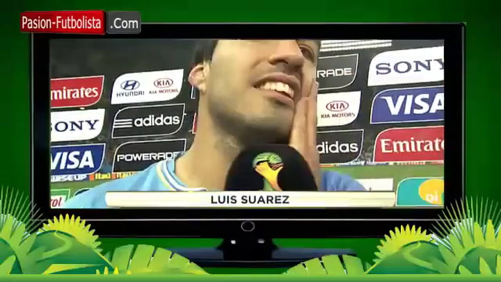 Luis Suarez llora luego de anotar 2 goles y eliminar a Inglaterra