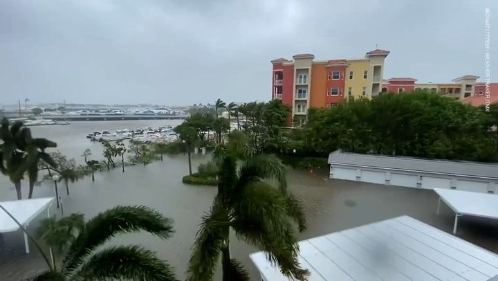 Whole neighbourhoods flooded as Hurricane Ian makes way through Florida