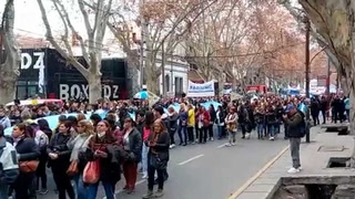 Marcha y reclamo de trabajadores de la salud de Mendoza