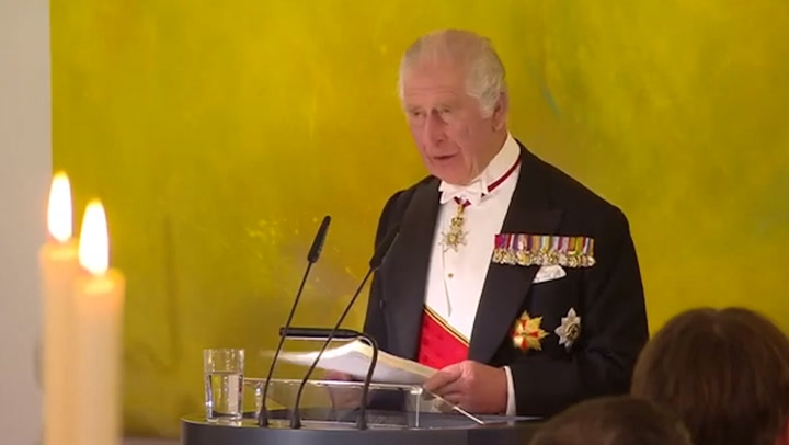 King Charles speaks at banquet to mark first state visit in Berlin