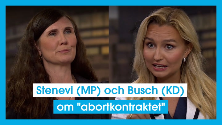 Stenevi (MP) och Busch (KD) om "abortkontraktet"