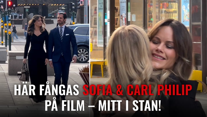 Här fångas Sofia och Carl Philip på film – mitt i stan!