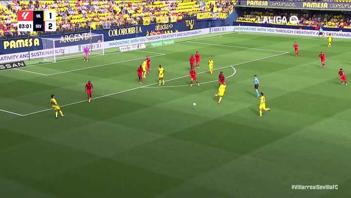 Gol de Mosquera (2-2) en el Villarreal 3-2 Sevilla