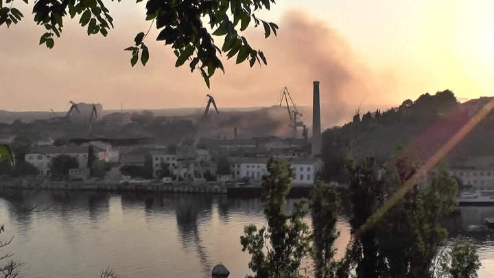 Crimean strategic shipyard on fire after 'Ukrainian attack'