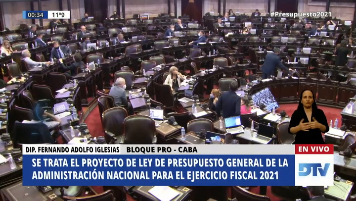 Funcionarios funcionen, Presidente presida', dijo Fernando Iglesias en el debate por el Presupuesto