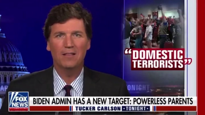 Tucker Carlson claims there are "no organised white surpremacist forces" in America