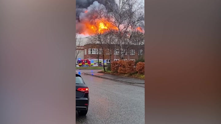 Firefighters combat enormous blaze at Kidderminster industrial estate