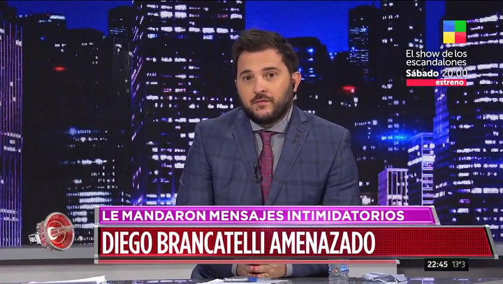 Diego Brancatelli, sobre las amenazas a él y a su familia: 'Voy a ir por todos' - Fuente: América TV