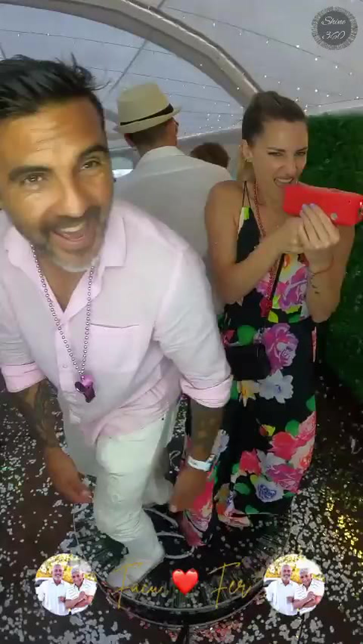Poroto Cubero y Mica Viconte se divierten en el casamiento del productor Fernando Colombo