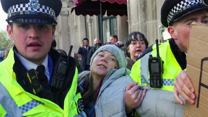 Greta Thunberg arrested during climate protest in London