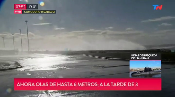 El clima en Comodoro Rivadavia dificulta las tareas de rescate