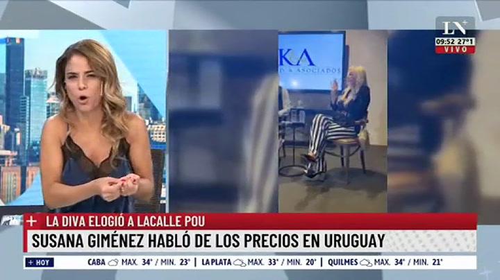 Susana Giménez habló de los precios en Uruguay