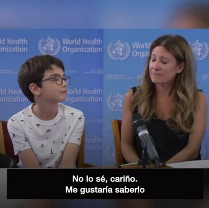 La pregunta de un niño que hizo llorar a una líder de la OMS