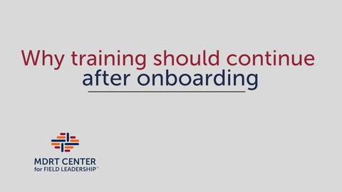 Why training should continue after onboarding
