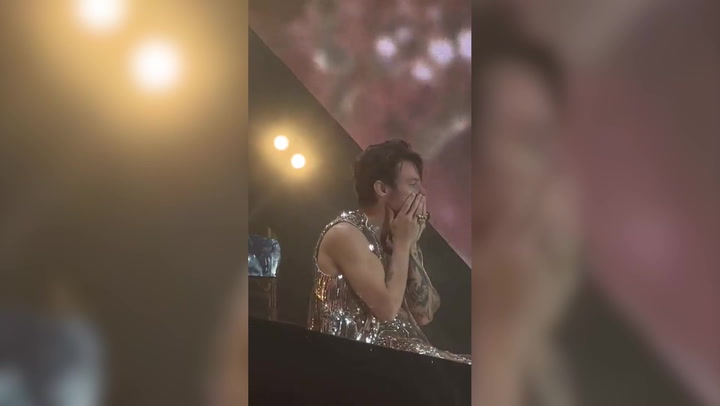 Emotional Harry Styles falls to knees as he ends two-year 'Love on Tour' shows