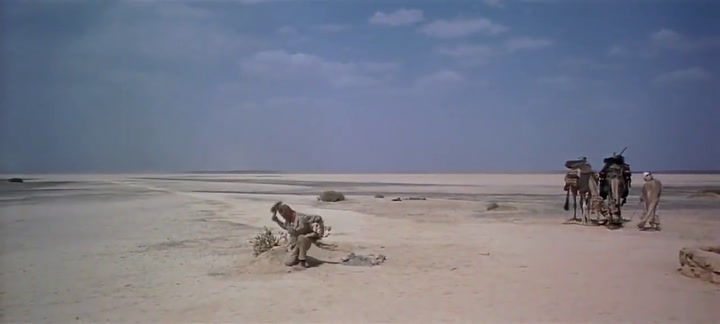 La presentación del personaje Sherif Ali, interpretado por Omar Sharif, en Lawrence de Arabia (1962)