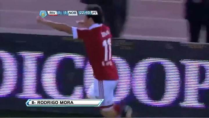 El primer gol de Rodrigo Mora en River Plate - Fuente: Fútbol Para Todos