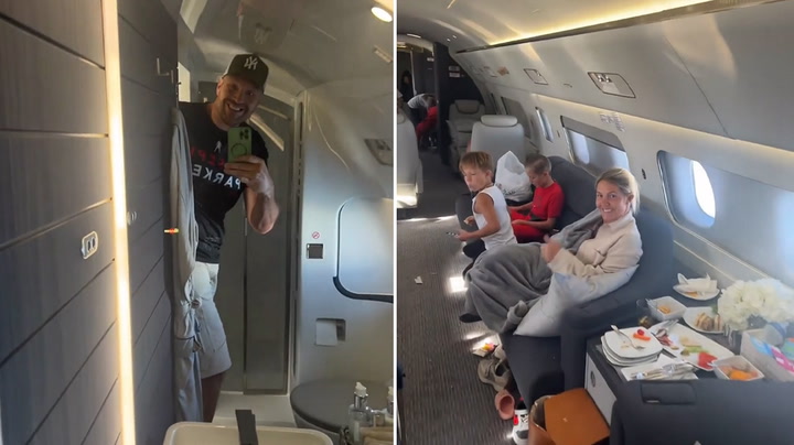 Tyson and Paris Fury fly family to Saudi Arabia on private jet