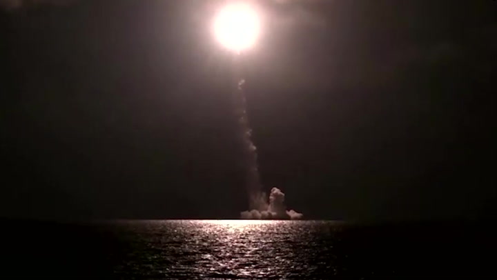 Russia tests intercontinental ballistic missiles from new submarine
