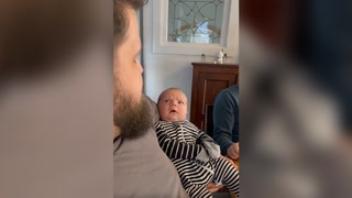 Baby has priceless reaction to seeing beard for first time