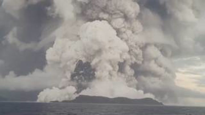 Tonga calls for ‘immediate aid’ after volcanic eruption triggers tsunami