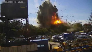 Guerra Rusia-Ucrania: el momento en el que un misil ruso impacta en un centro comercial