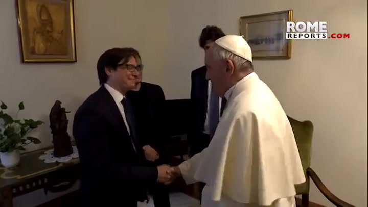 La visita de Bono al Papa Francisco - Fuente: Youtube