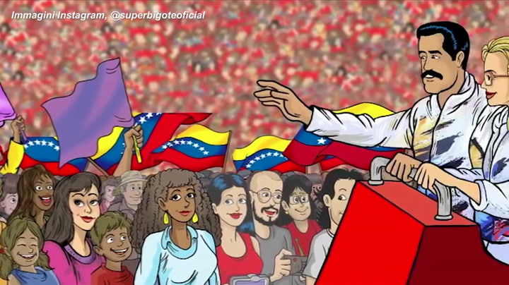 Maduro relanza la serie animada «SuperBaffo» (con él mismo como protagonista) para reelegirse en Venezuela