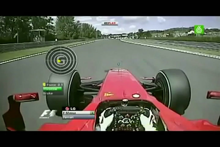 El accidente de Felipe Massa en Hungría - Fuente: YouTube