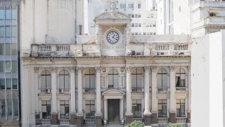 Restauraron la fachada de la primera sede del Banco Central