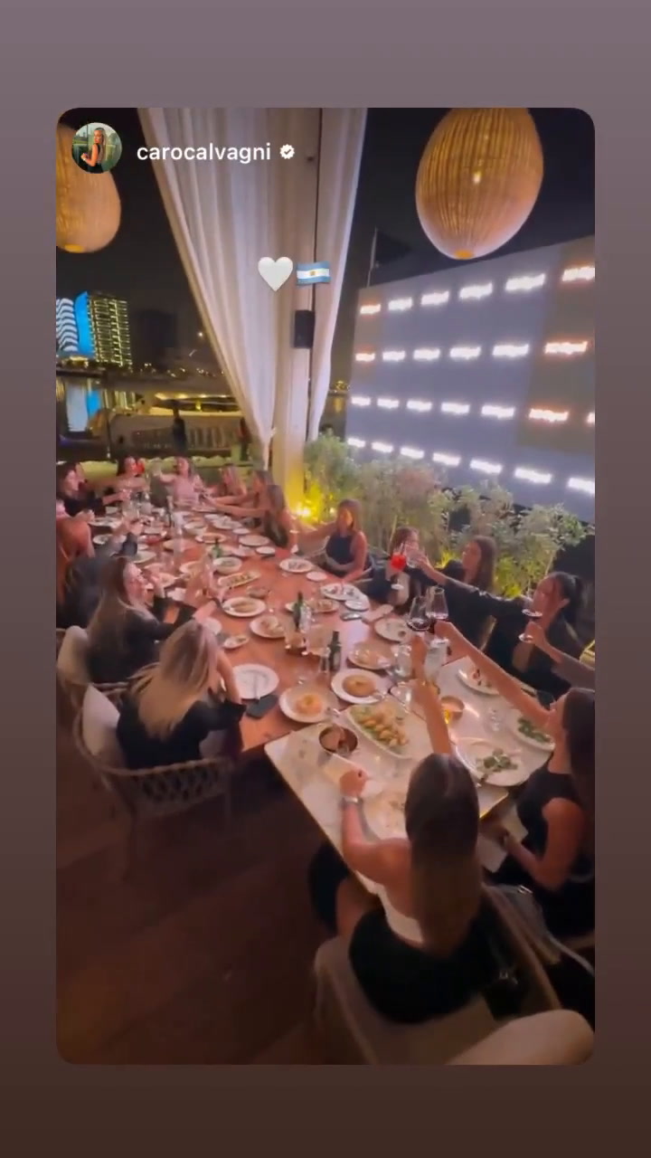 La última cena en Doha de las parejas de los jugadores argentinos