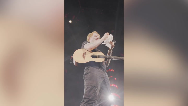 Ed Sheeran stops concert to announce couple's gender reveal