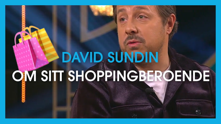 David Sundin berättar om sitt shoppingberoende i en intervju med Carina Bergfeldt