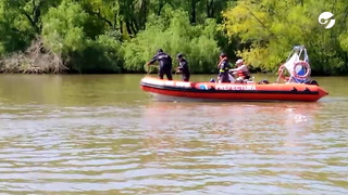 Operativo de Prefectura en el Río Luján en búsqueda de un joven desaparecido