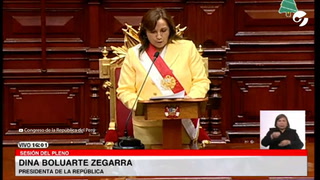 Crisis política en Perú. Dina Boluarte dio su primer discurso como Presidenta