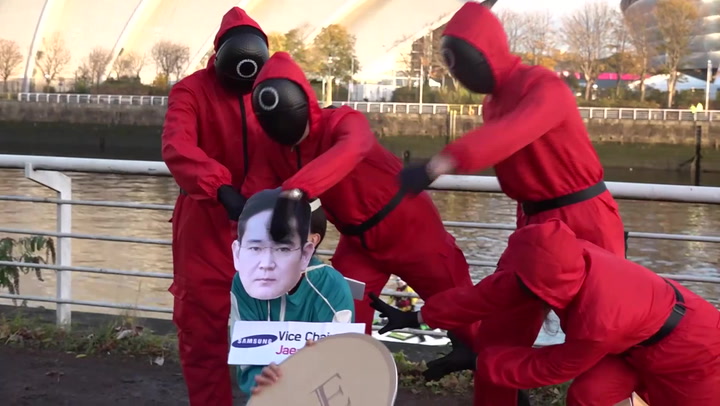Korean activists in Glasgow target Samsung over coal use