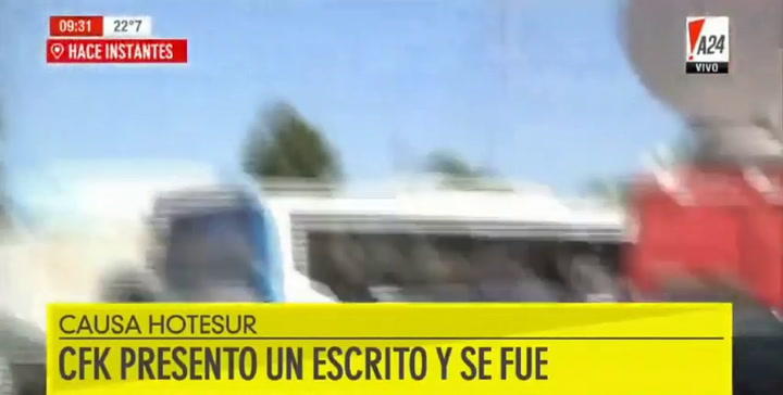 La llegada de Cristina Kirchner a Comodoro Py