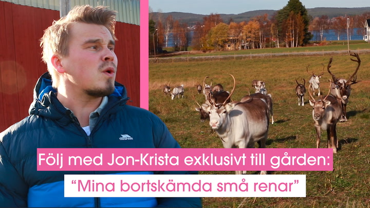 Följ med Jon-Krista Jonsson exklusivt till gården: “Mina bortskämda små renar”